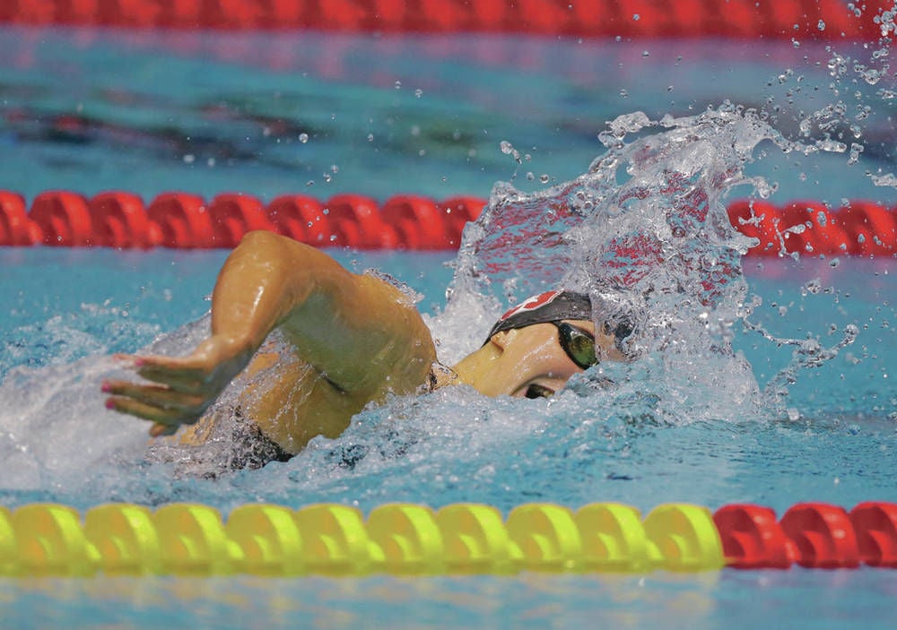 American Ledecky breaks women's 400m free Championships record at FINA worlds American Ledecky breaks women's 400m free Championships record at FINA worlds