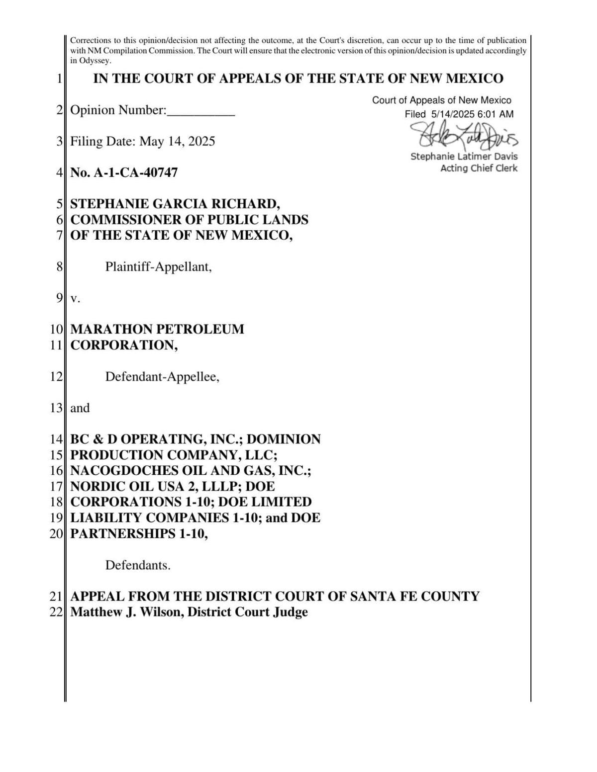 New Mexico Court of Appeals: Oil and gas producers can't reassign ...