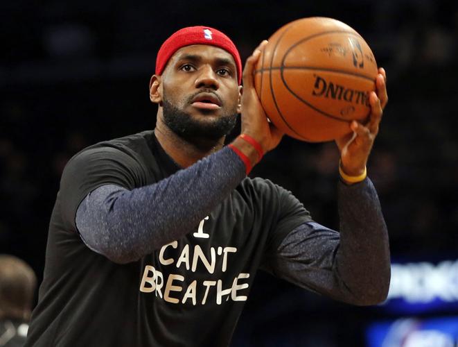 James, Kyrie, Nets in 'I Can't Breathe' shirts