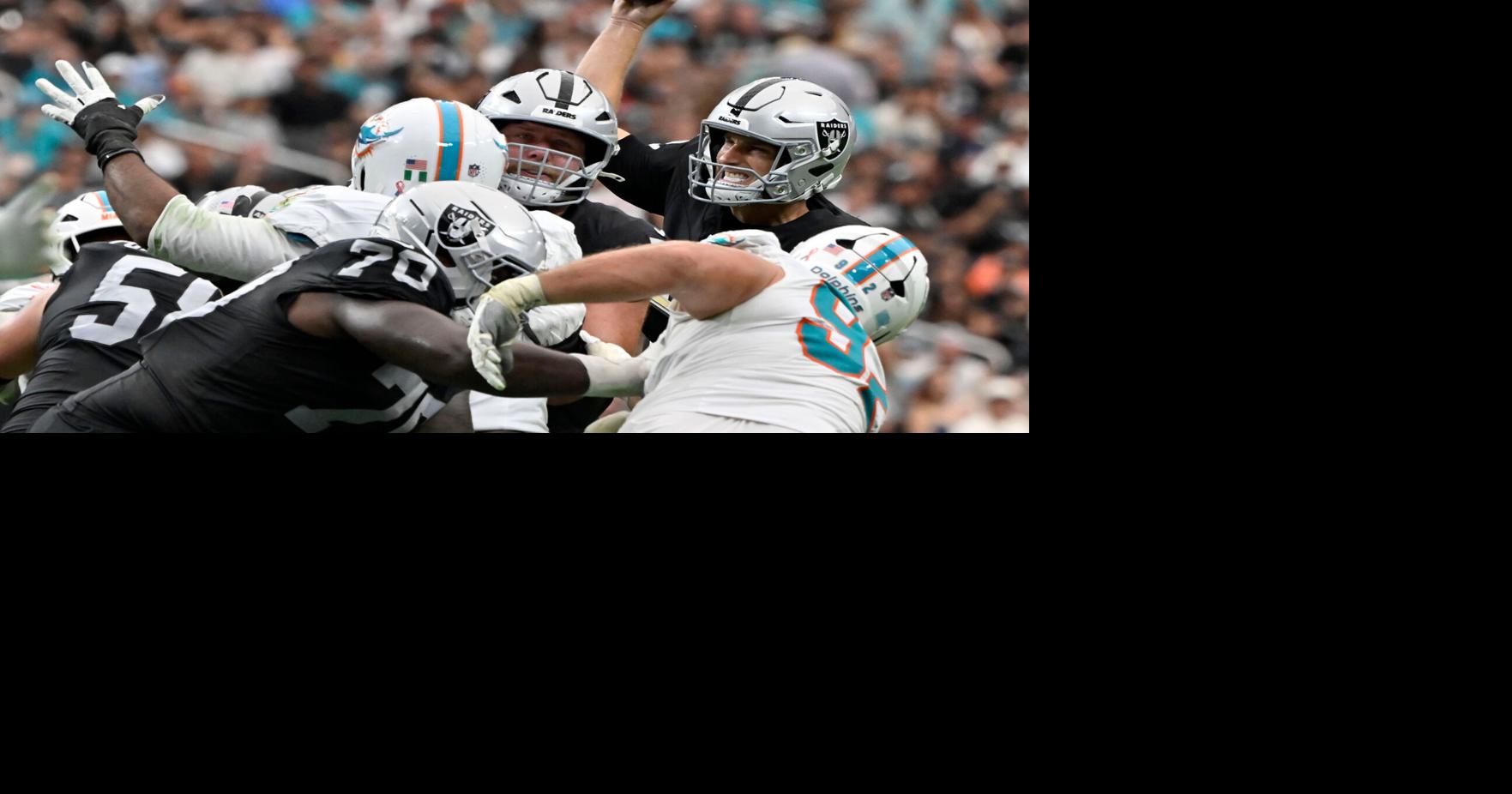 Kirk Cousins throws 3 TDs, joins 300-touchdown club as Raiders beat Dolphins 27-13