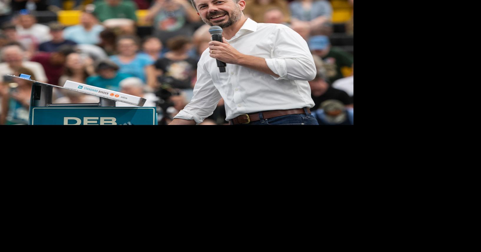 Democrat Pete Buttigieg rallies Las Cruces voters in support of Vasquez, Haaland