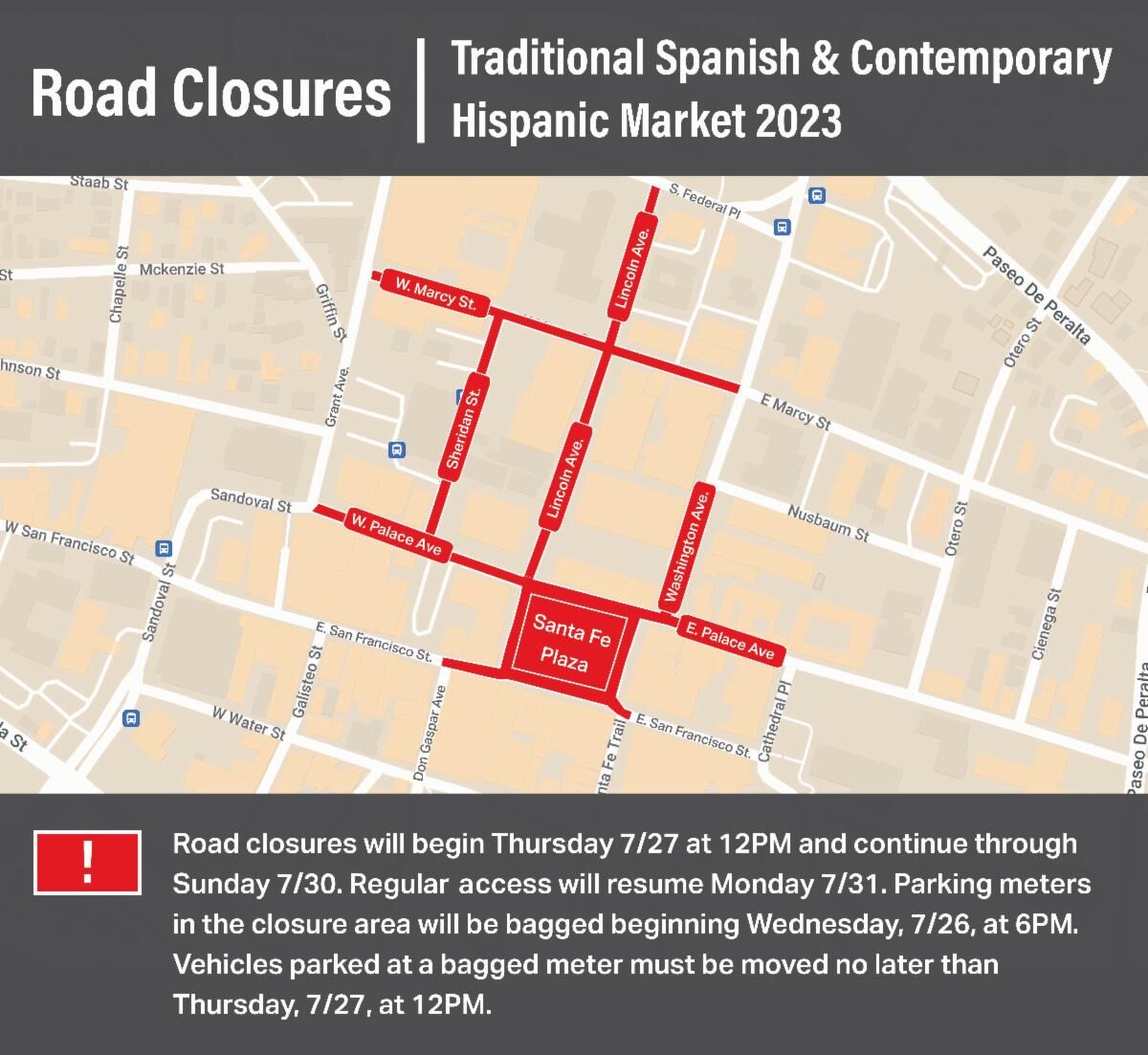 Santa Fe announces Spanish Market road closures Local News