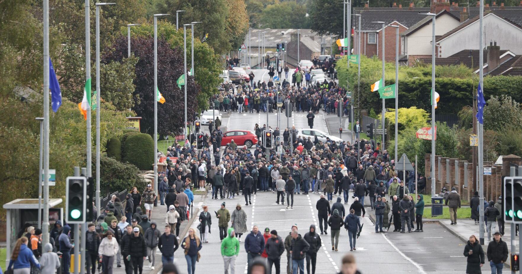 Tensions run high in Northern Ireland after contentious march blocked from historic flashpoint