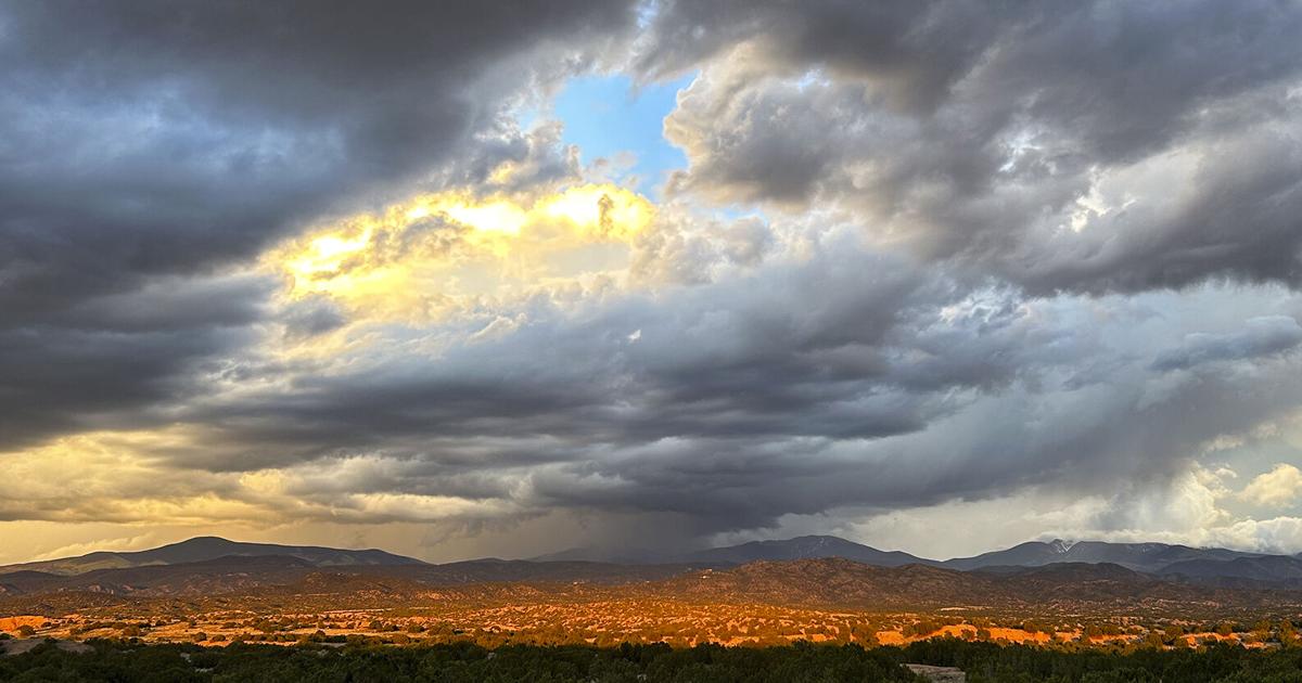 Storm Clouds Gather Over Sangre de Cristo Mountains Near Santa Fe
