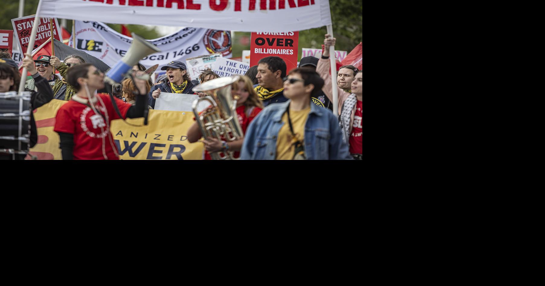 Rallygoers promise to support immigrants, champion workers at May Day rallies