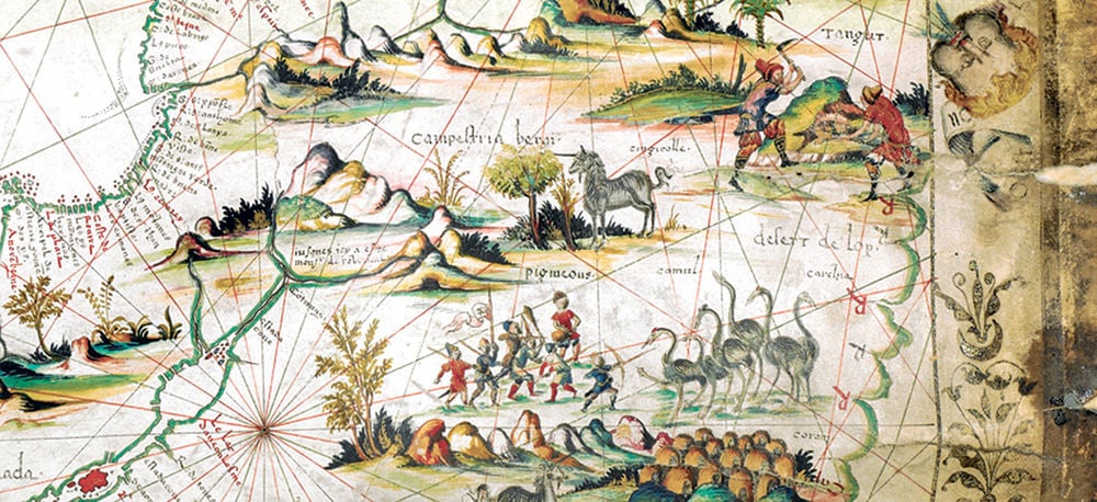 Renaissance worldview Pierre Desceliers 16th century map 