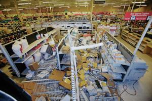Driver slams into Office Depot at College Plaza Shopping Center