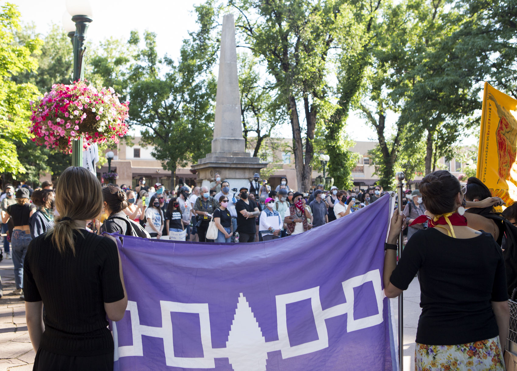 Plaza demonstration embraces reconciliation as city moves to