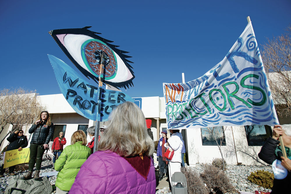 Over 100 protest BLM plans to lease land near Chaco Canyon for