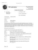 FBI Lab Report Latent Prints, March 15, 2022