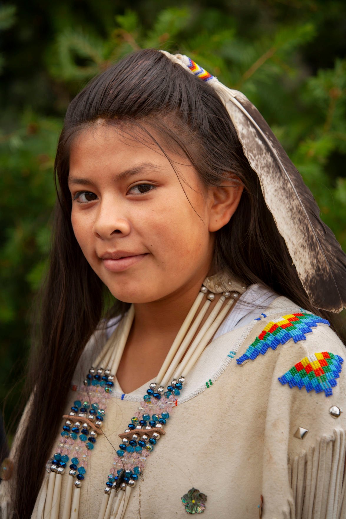 Age ceremony. Apache ayollari.