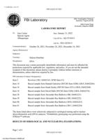 FBI Lab Report DNA, Jan. 1, 2022