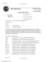 FBI Lab Report Explosives Chemistry, May 3, 2022
