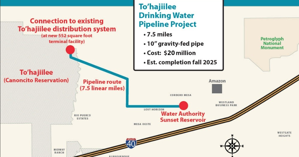 $20M water pipeline from Albuquerque to remote Navajo community nears completion