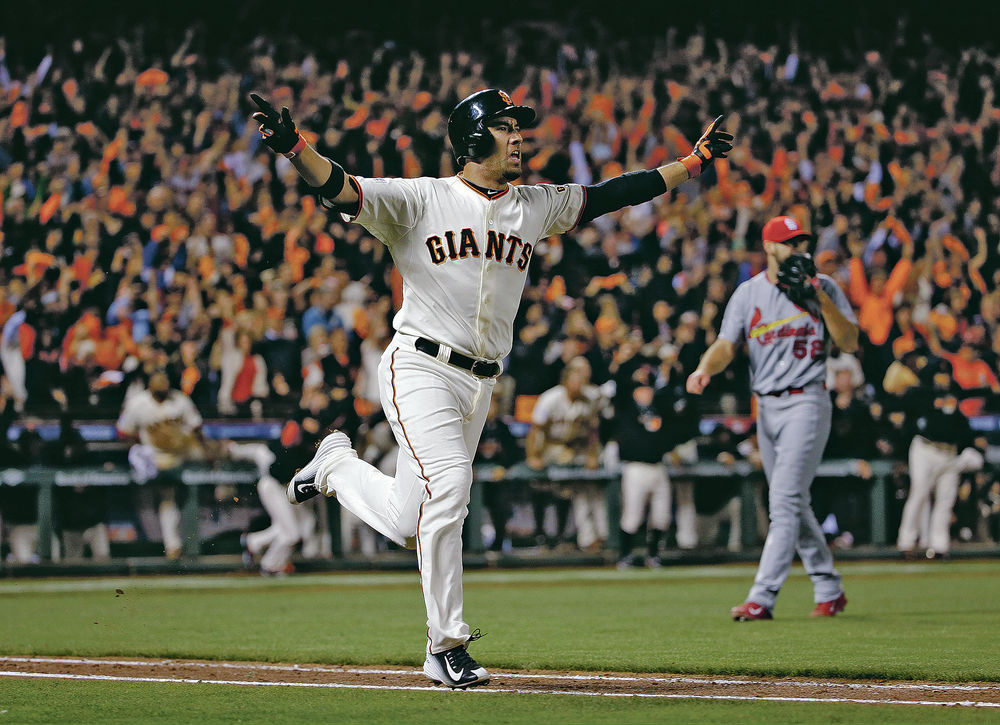 Travis Ishikawa, a Yankee for three days, sent San Francisco Giants to World  Series - Newsday