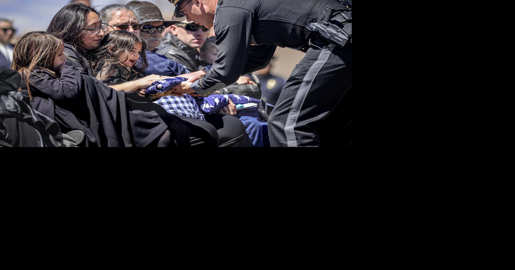 Hundreds gather to honor slain New Mexico State Police Officer Justin ...
