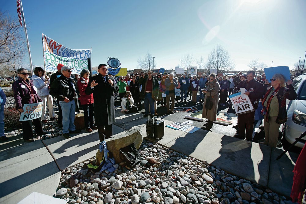 Over 100 protest BLM plans to lease land near Chaco Canyon for