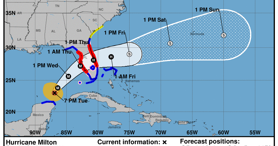 Oct. 8 - Hurricane Milton regains strength as Category 5 | Featured ...