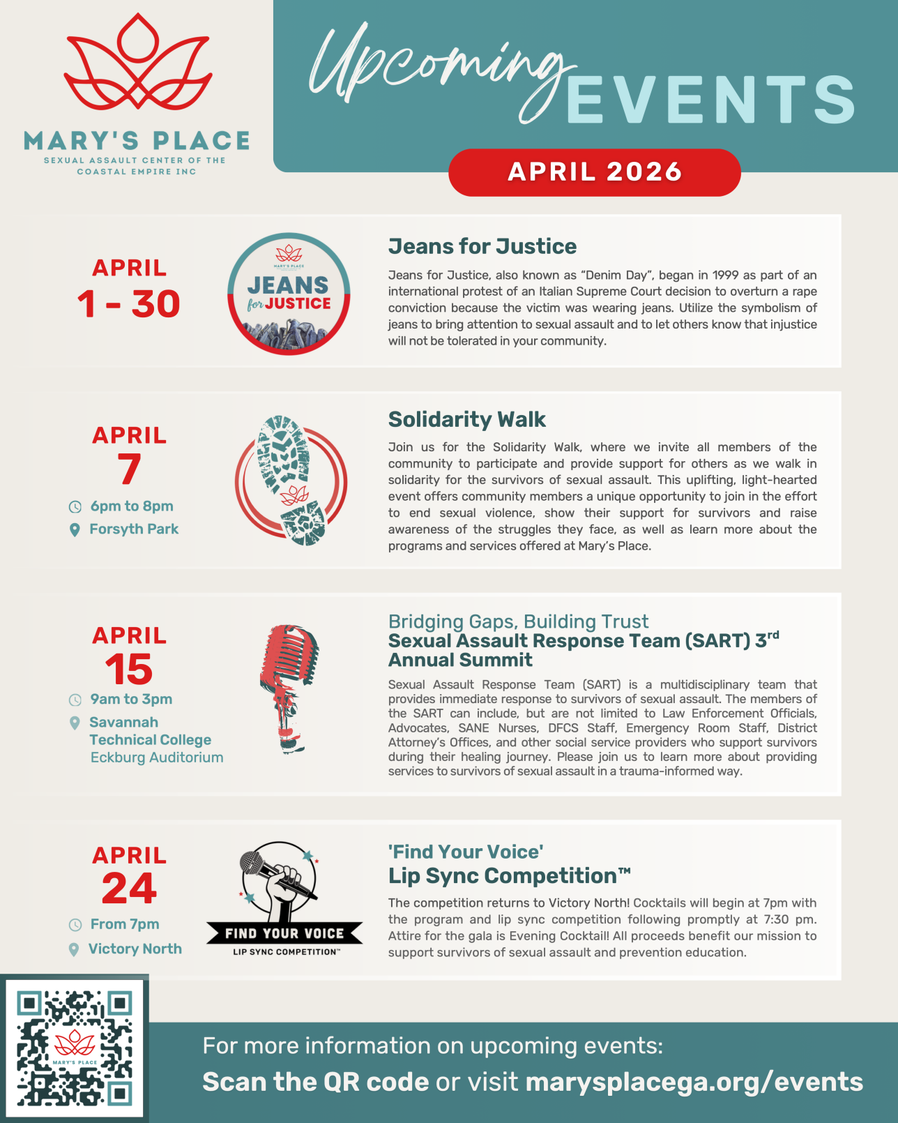 March 20 - Mary's Place to Host Extensive Lineup of Events During April ...