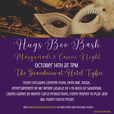 Sept 15 Hugs To Host Boo Bash Masquerade Casino Night Fundraiser On Oct 14 Non Profit Organizations Savannahbusinessjournal Com