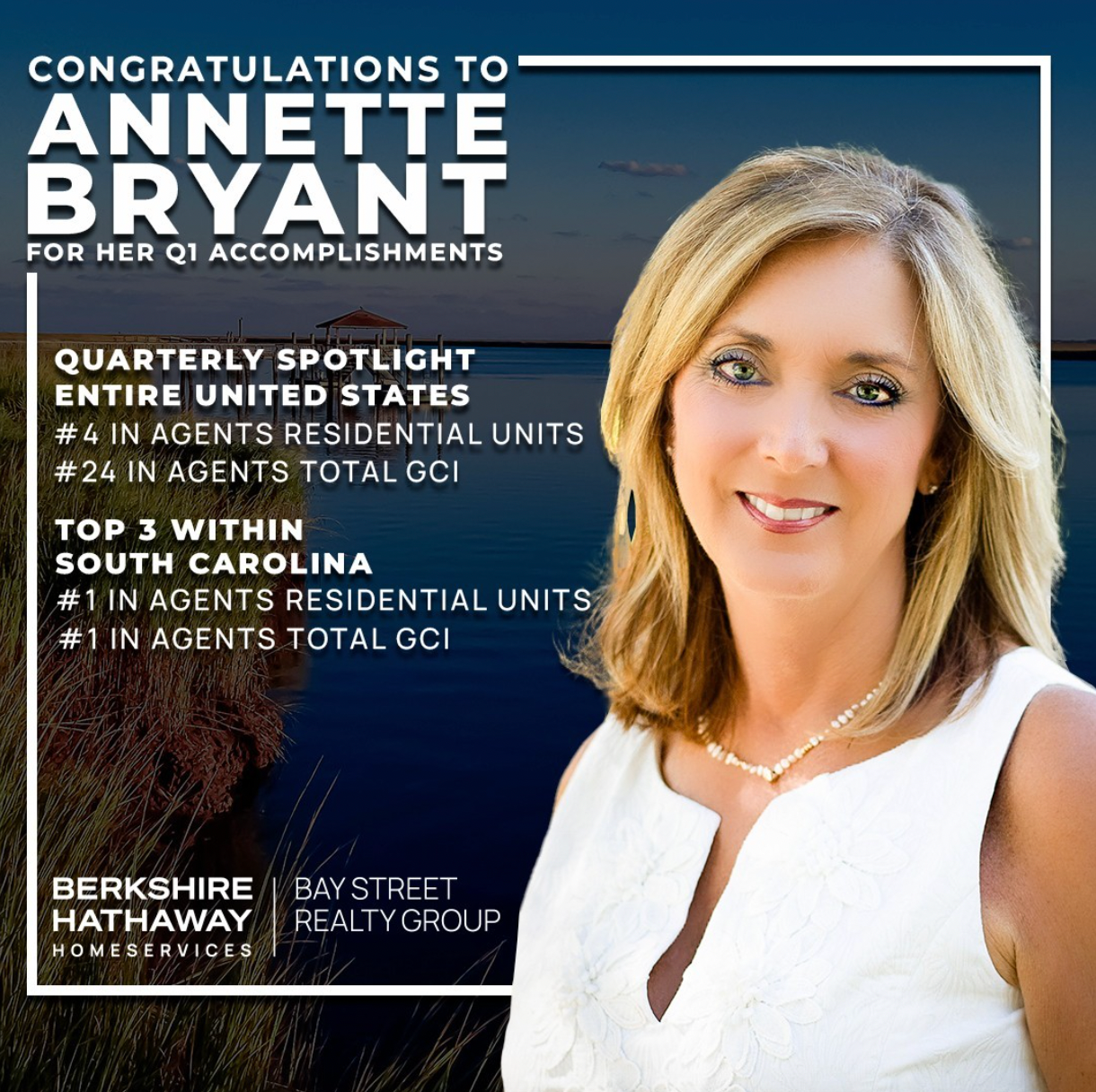 ANNETTE BRYANT of BHHS Bay Street Realty Group named Top Producing ...