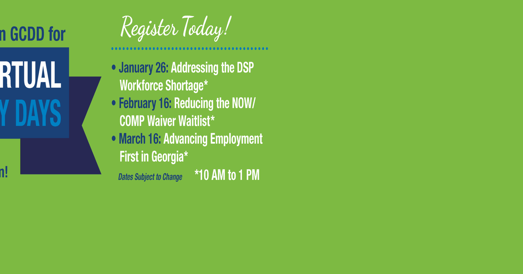 Jan. 20 - Georgia Council on Developmental Disabilities announces ...