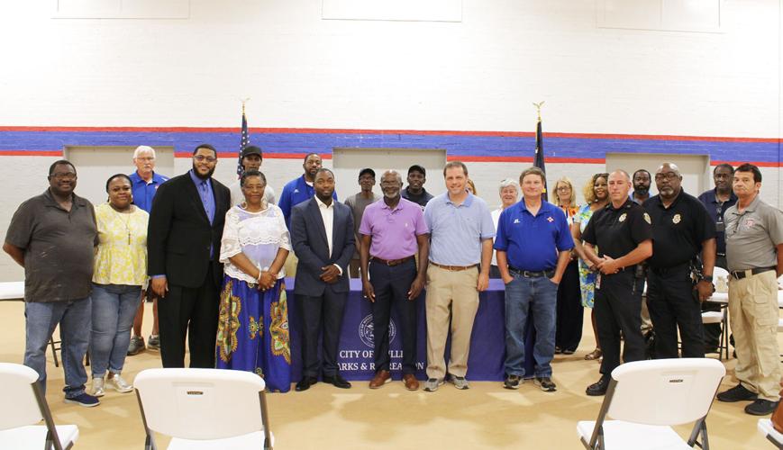 Mullins city officials celebrating recreation department gym renovation