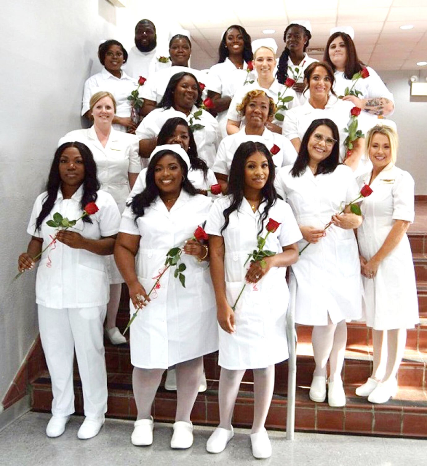 White nursing clearance graduation dresses