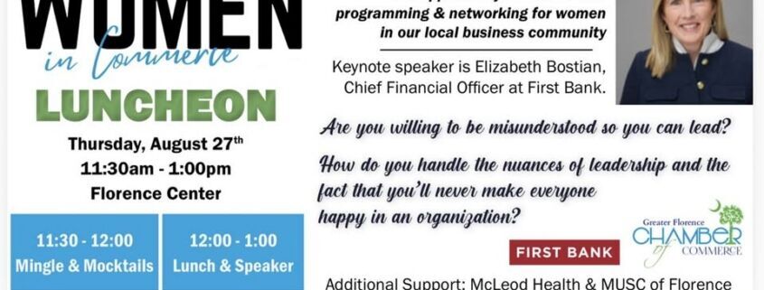 2026 Women In Commerce Luncheon Date and Speaker Announced