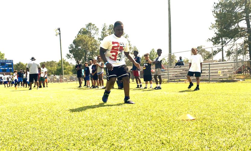 Mullins youth football players participate in Youth Shrine Bowl Combine