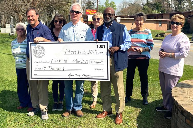 Rep. Atkinson, Sen. Williams presents $40,000 donation to upgrade Veterans Memorial Triangle