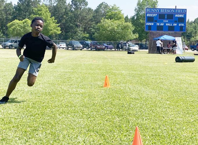 Mullins youth football players participate in Youth Shrine Bowl Combine