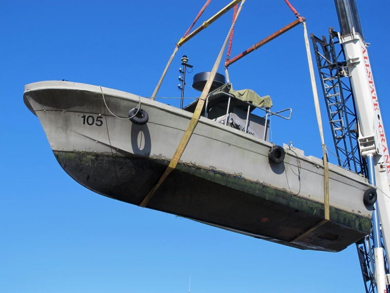 Brown Water Navy patrol boat getting repairs in North Charleston ...