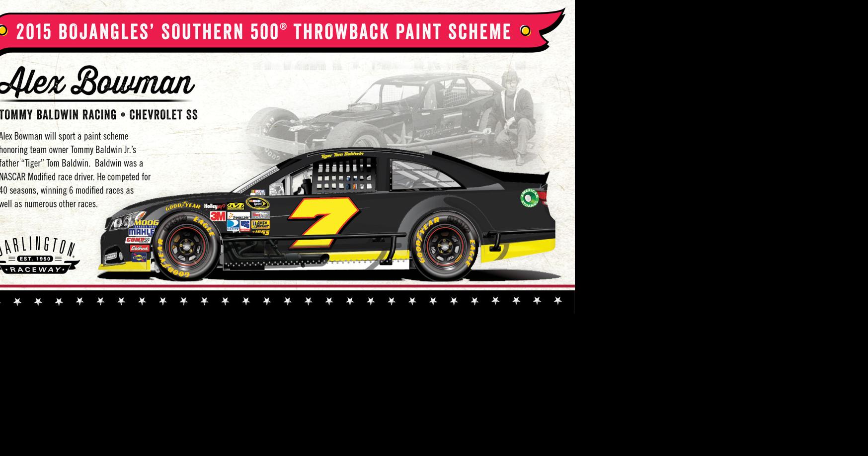 Bojangles' Southern 500 Vintage Paint Scheme Details