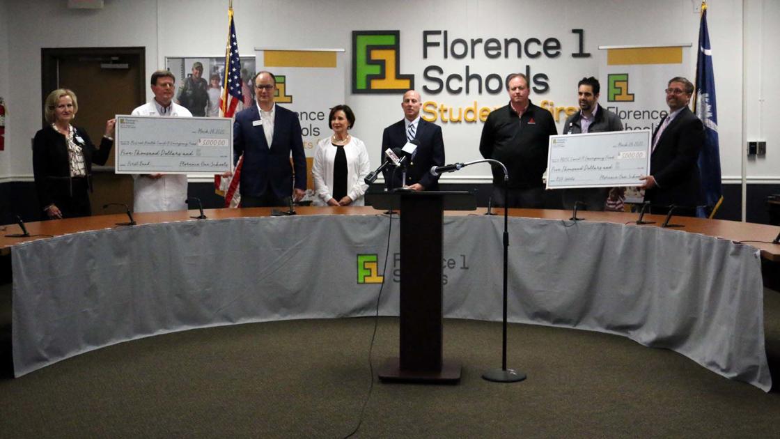 Florence One Schools donates to McLeod Health, MUSC Health Florence COVID-19 emergency funds