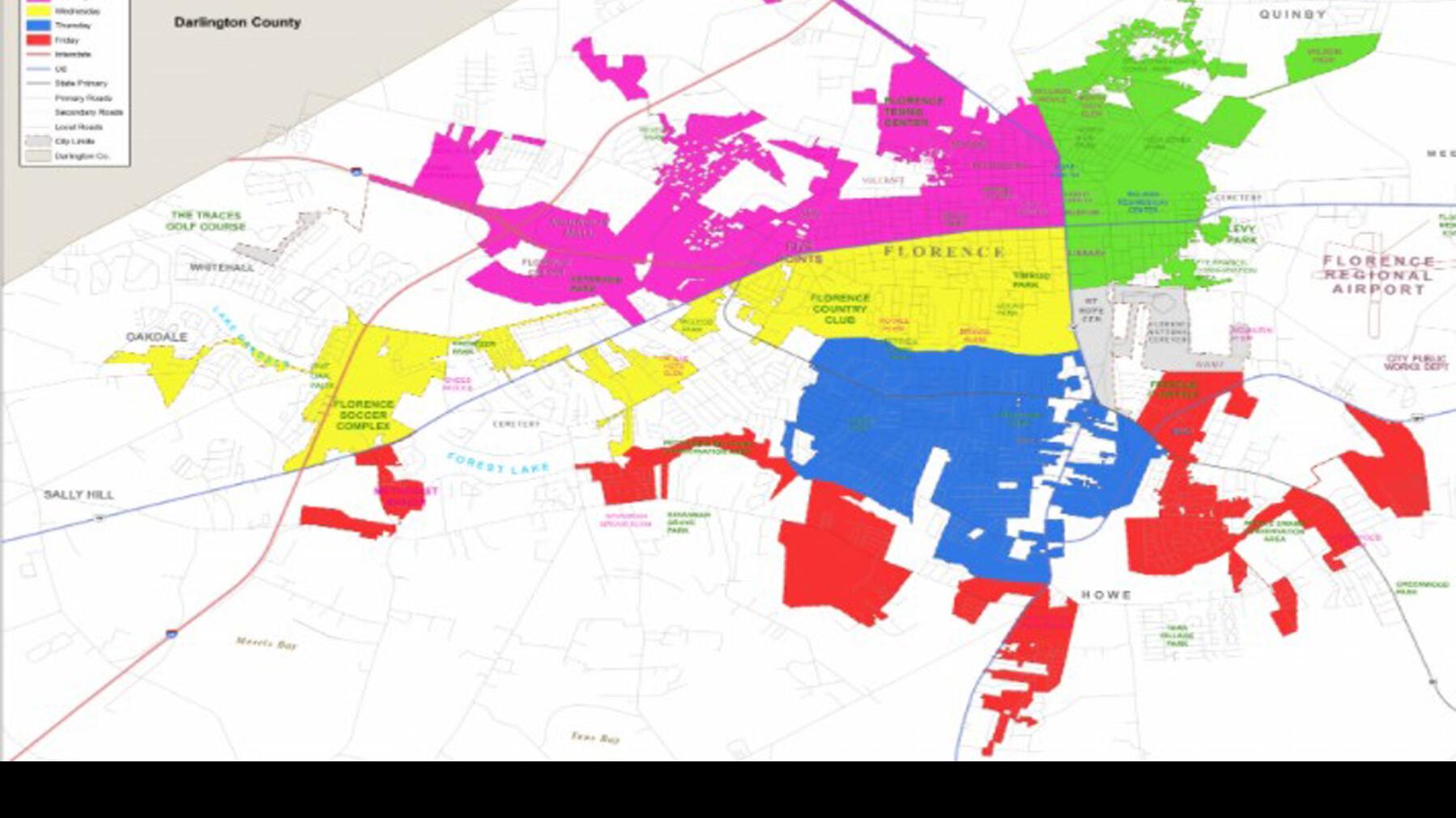 Florence County Sc Zoning Map Florence Changing Garbage Collection Routes April 19 | Local News |  Scnow.com