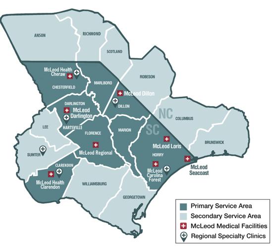 McLeod Service Area Map