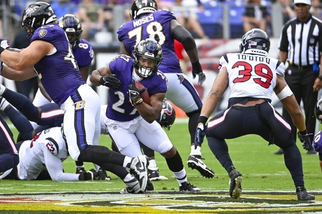 Baltimore Ravens running back J.K. Dobbins out for season: What injury does  he have? Who are the back-up players?