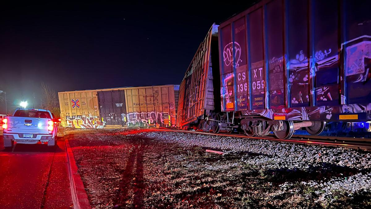 Train derails after striking vehicle at Lake City crossing