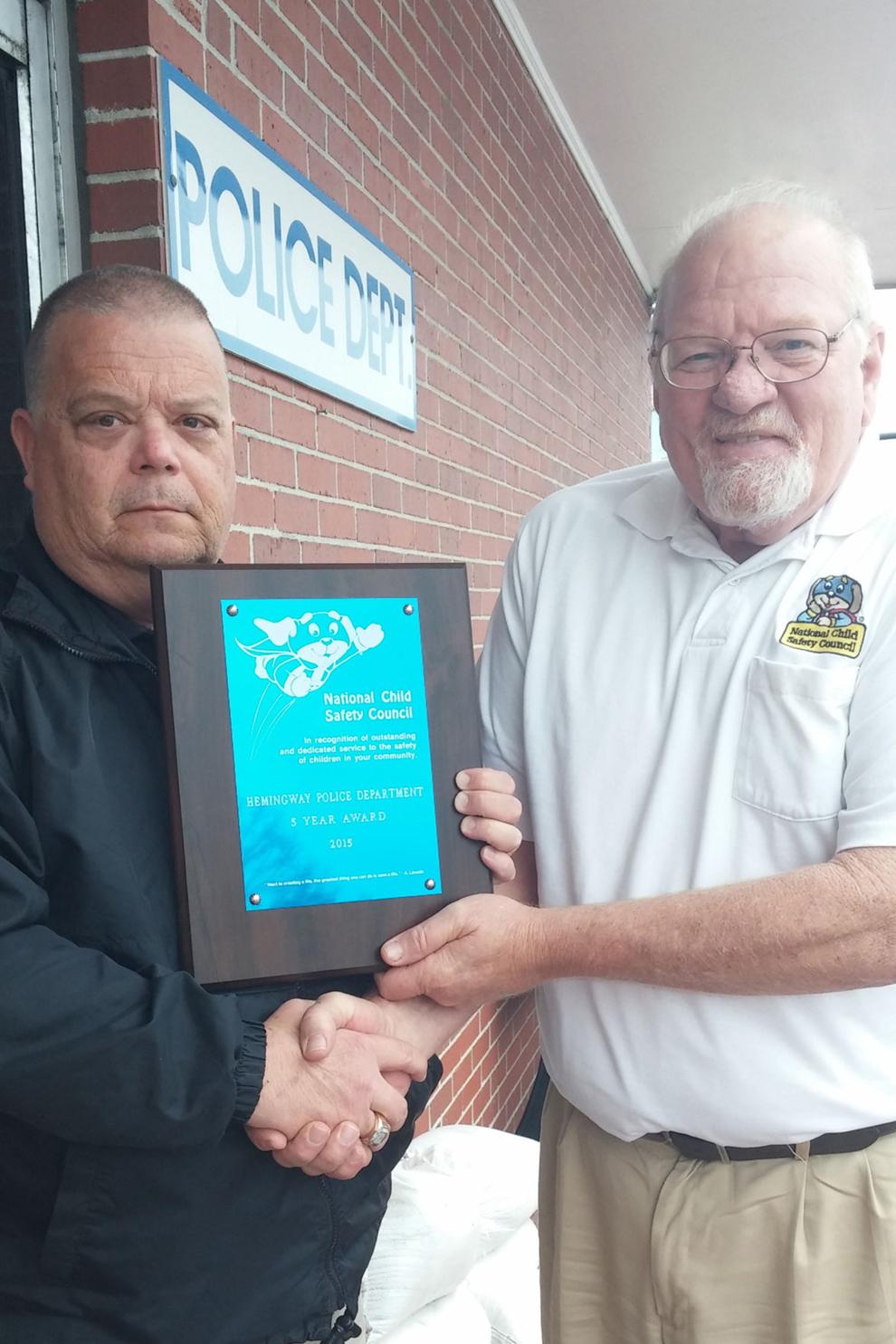 Hemingway Police Department receives recognition award