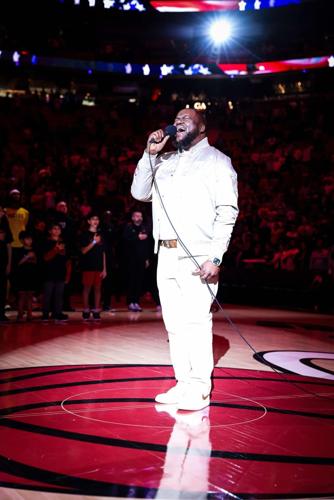 Mullins native sings national anthem at Miami Heat game