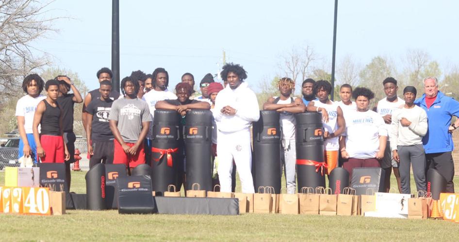 NFL draft prospect Xavier Legette gifts equipment to Mullins football team