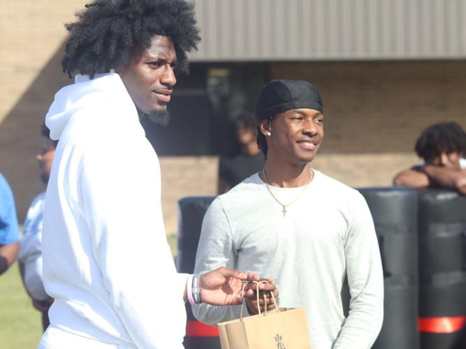NFL draft prospect Xavier Legette gifts equipment to Mullins football team