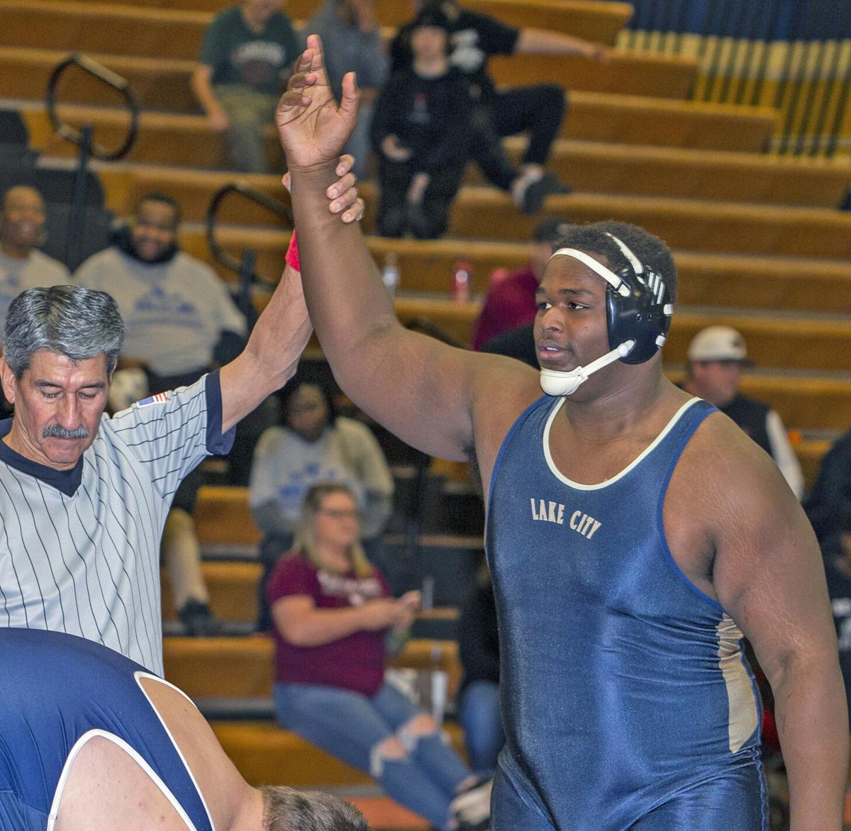 Lake City's Andre McFaddenPressley a wrestling AllAmerican, national
