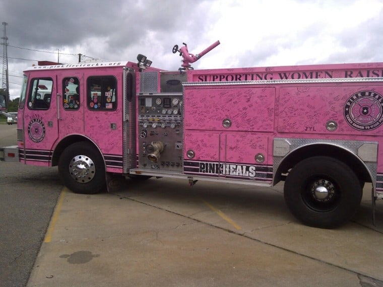 Pink fire truck traveled through the Grand Strand Monday | Local News