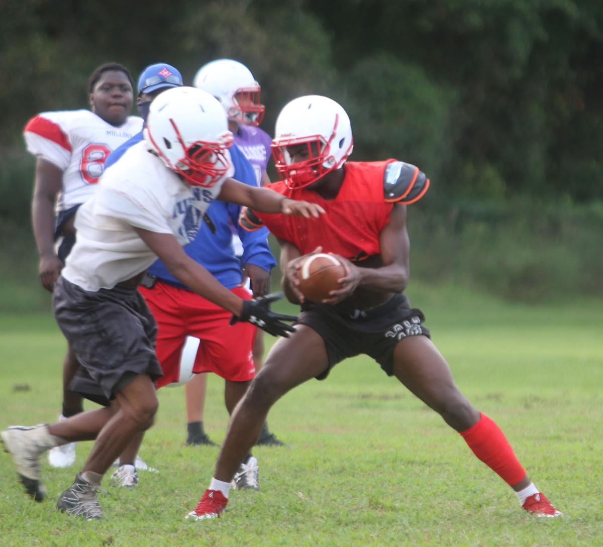 Mullins football practice Sports
