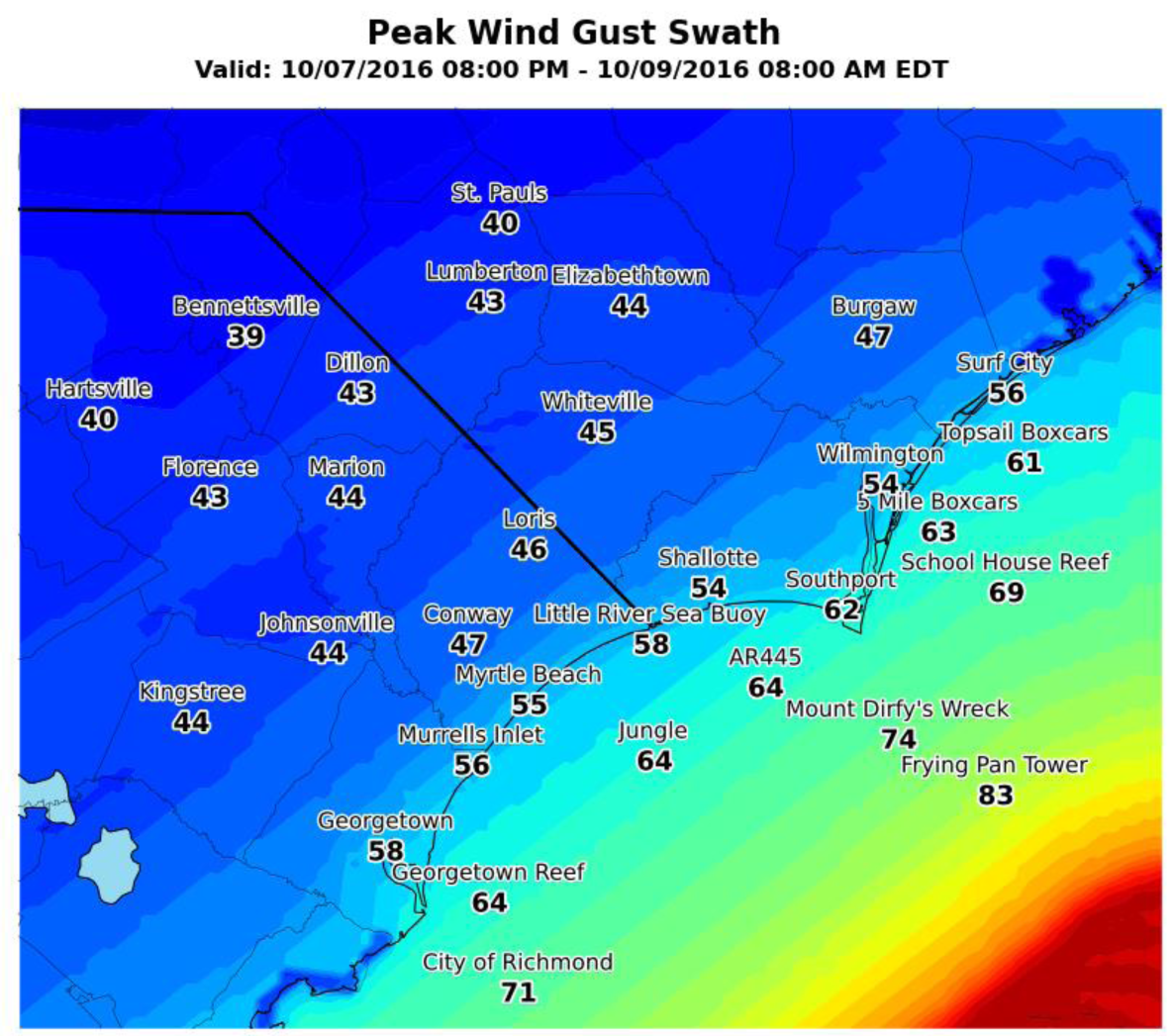 Hurricane track shifts east overnight | Local News | scnow.com