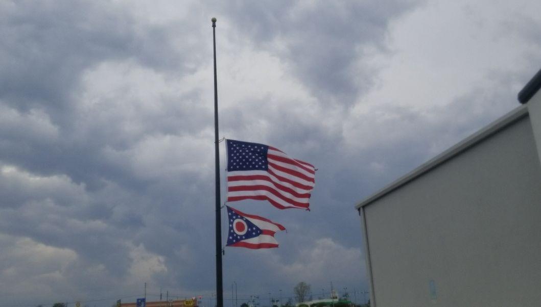 Flags at halfstaff in Ohio News