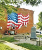 Old Glory flies in the Village of Plymouth