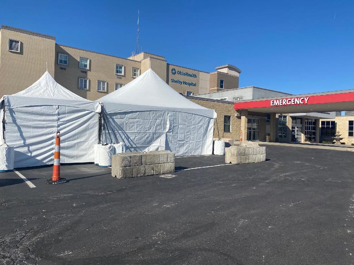 Medical Tents In Place At Shelby Hospital News Sdgnewsgroup Com